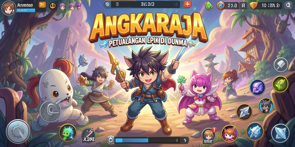 Tampilan gameplay memukau dengan karakter Anime yang dinamis.