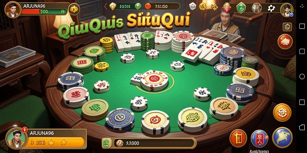 Tampilan gameplay seru dari ARJUNA96 QiuQiu.