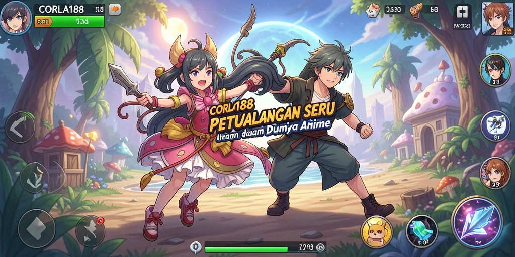 Tampilan gameplay menarik dari CORLA188 dengan karakter Anime.