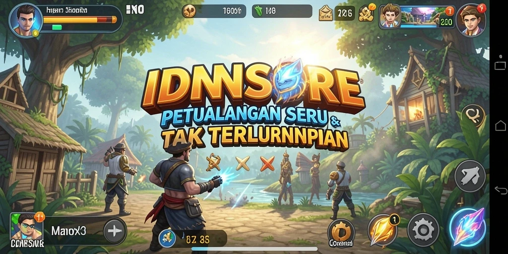 Gameplay menarik IDNSCORE di dunia petualangan.