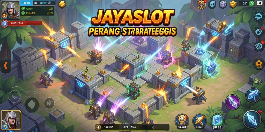 Tampilan screenshot menarik dari gameplay Tower Defense JAYASLOT.
