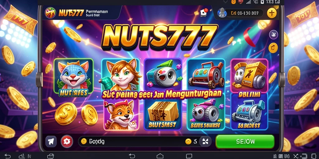 Tampilan menarik dari gameplay Slot NUTS777 yang mendebarkan.
