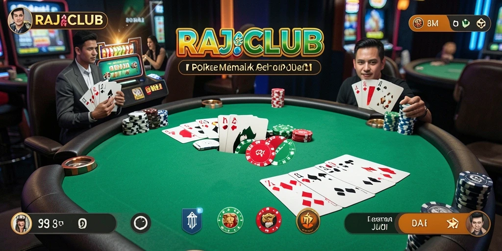Gameplay seru RAJACLUB dalam aksi poker multiplayer.